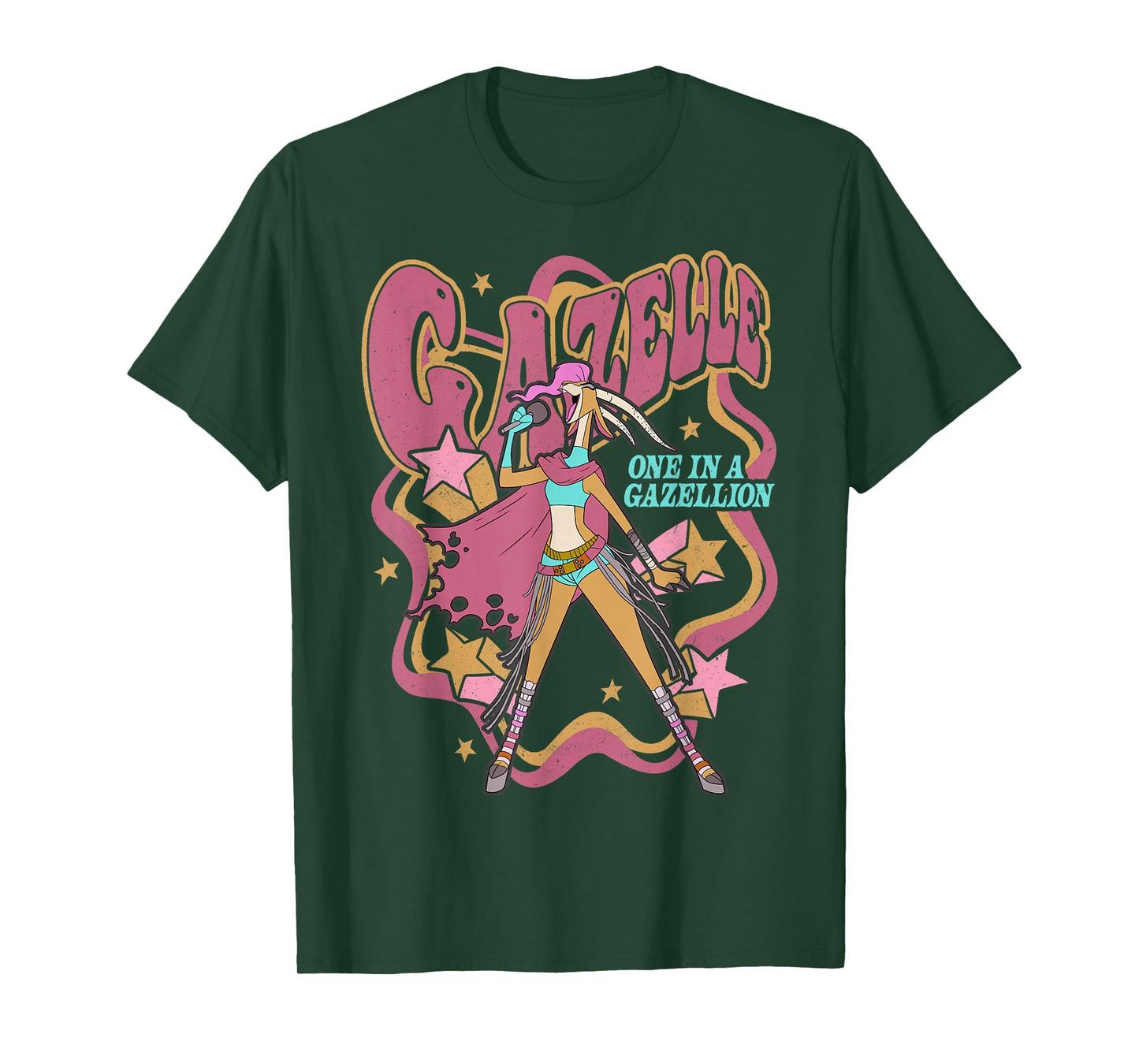 Disney Zootopia 2 Gazelle One in A Gazellion Vintage Poster T-Shirt