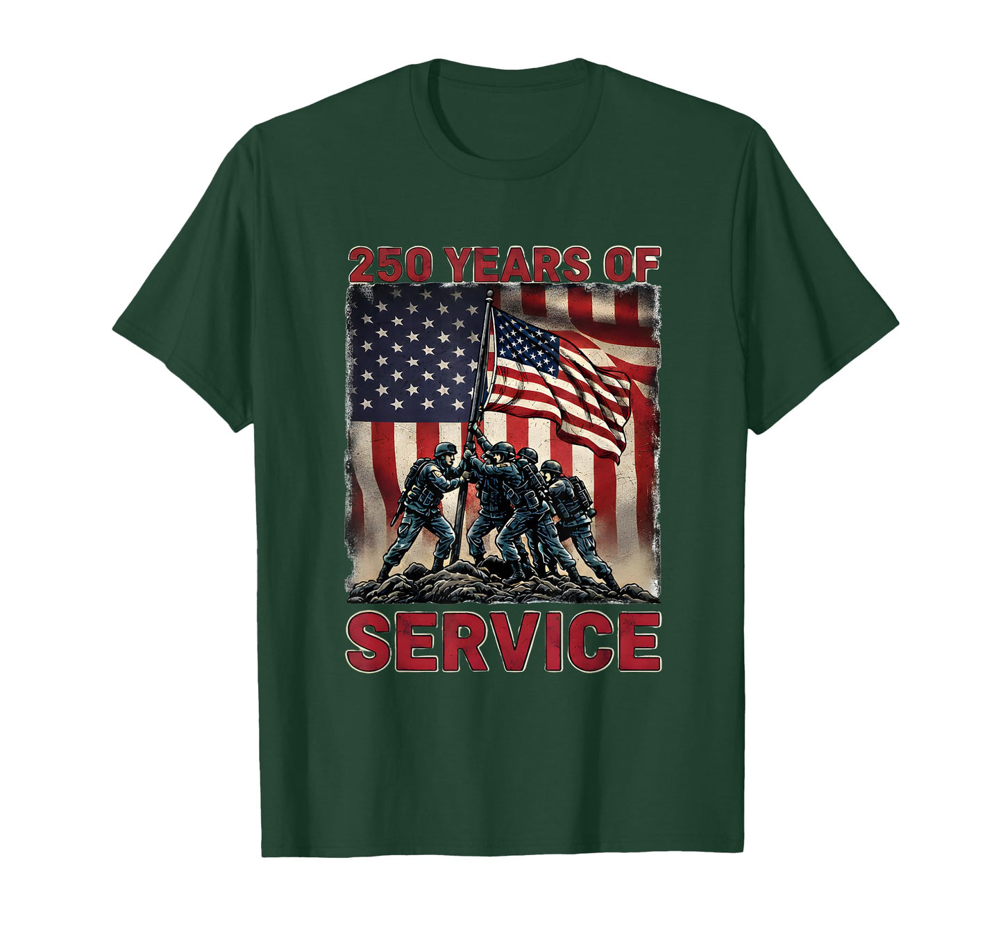Service 250 Years 1776-2026 250th Birthday T-Shirt