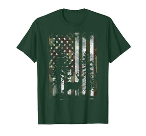 Deer Hunting American Flag Camo USA Hunter for Men Women T-Shirt