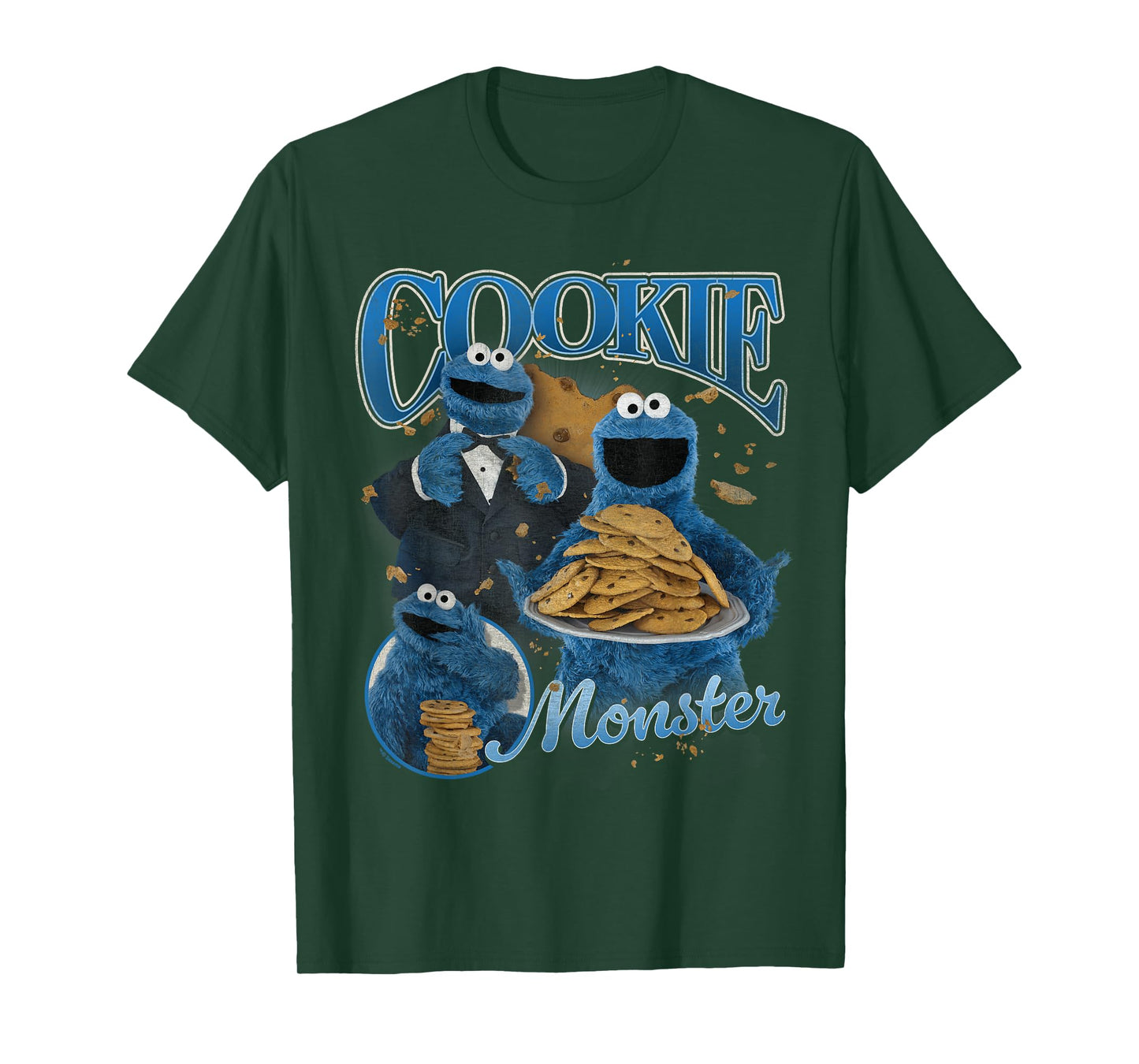 Sesame Street Cookie Monster Bootleg Style T-Shirt