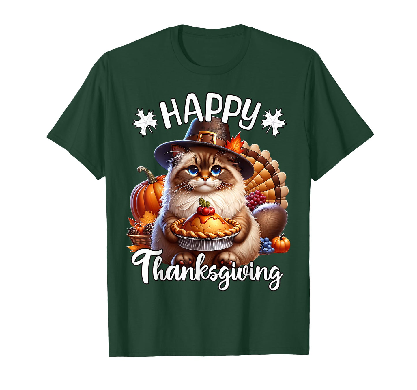 Ragdoll Cat Happy Thanksgiving Ragdoll Cat T-Shirt