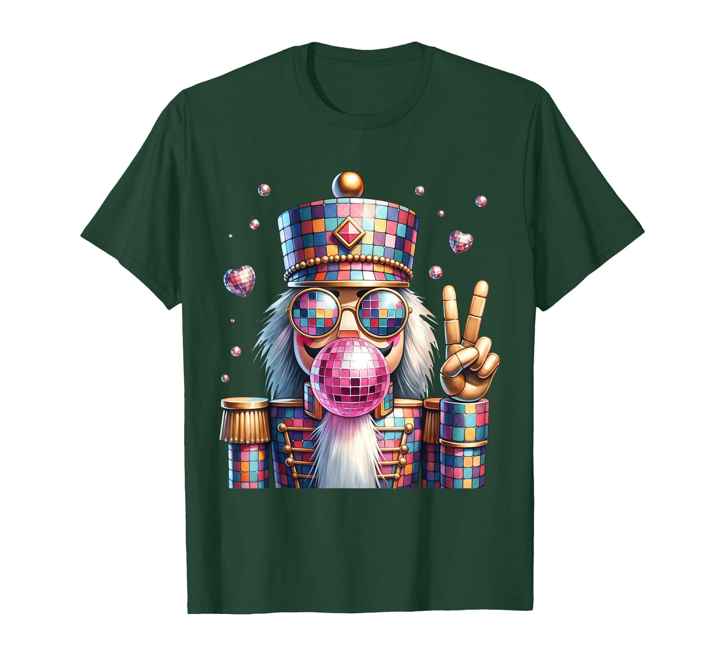 Pink Disco Nutcracker Bubblegum Christmas for Men Women Kid T-Shirt