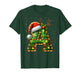 Letter A Christmas Plaid Santa Hat Monogram Initial Name A T-Shirt