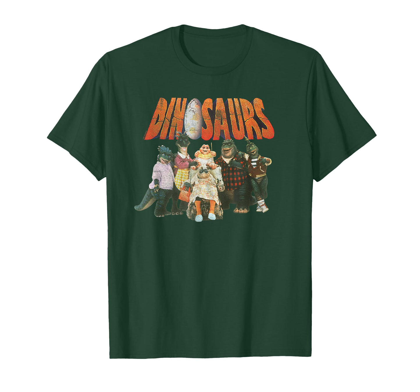 Dinosaurs Sinclair Family Portrait with Logo 90's TV Show T-Shirt