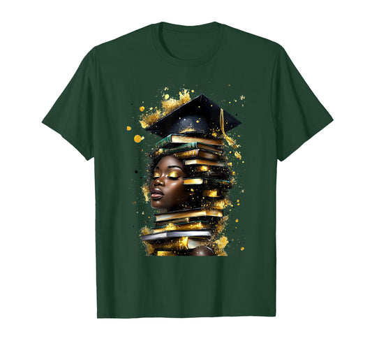 Black Woman African Melanin Educator Black History Teacher T-Shirt