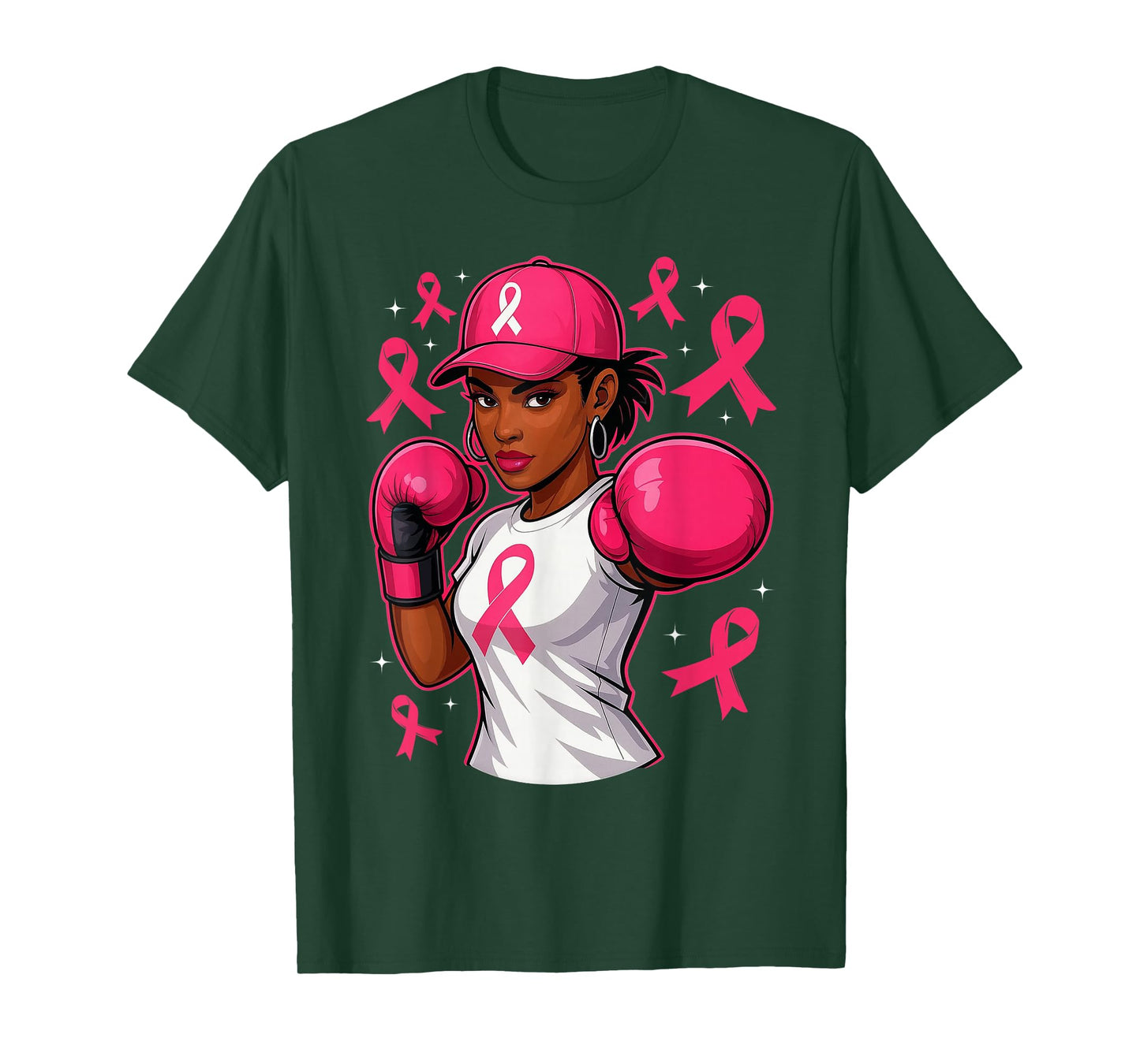 Black African American Women Breast Cancer Awareness Support T-Shirt