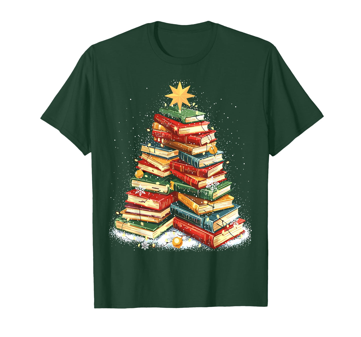 Book Christmas Tree Reading T-Shirt