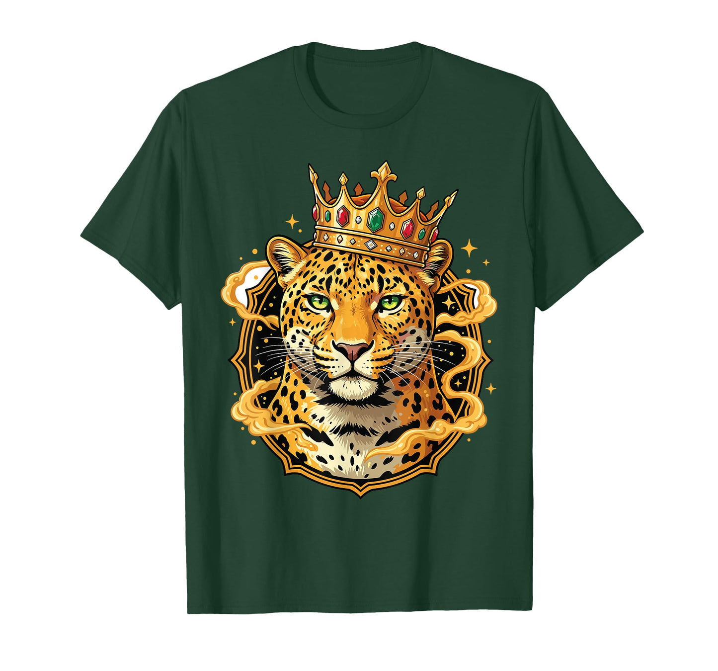 King Leopard Shirt Crown Animal Lovers T-Shirt