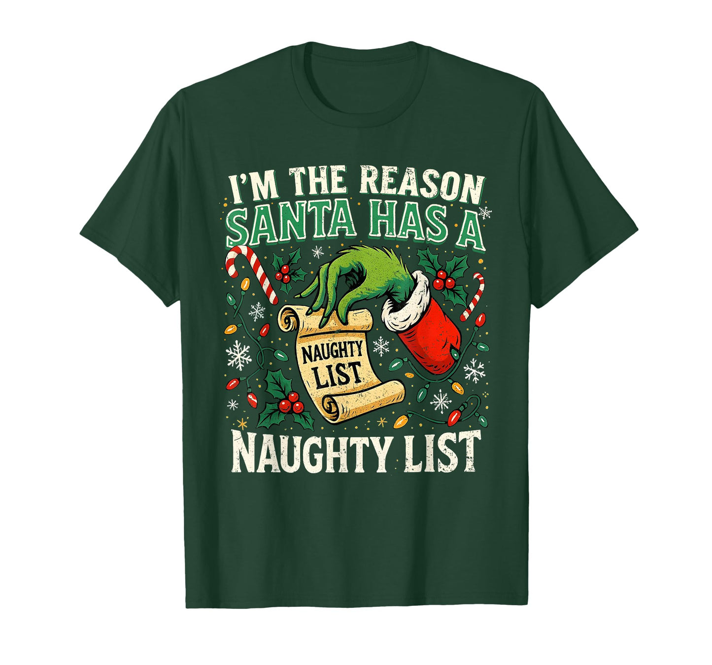 I’m The Reason Santa Has a Naughty List Funny Xmas T-Shirt