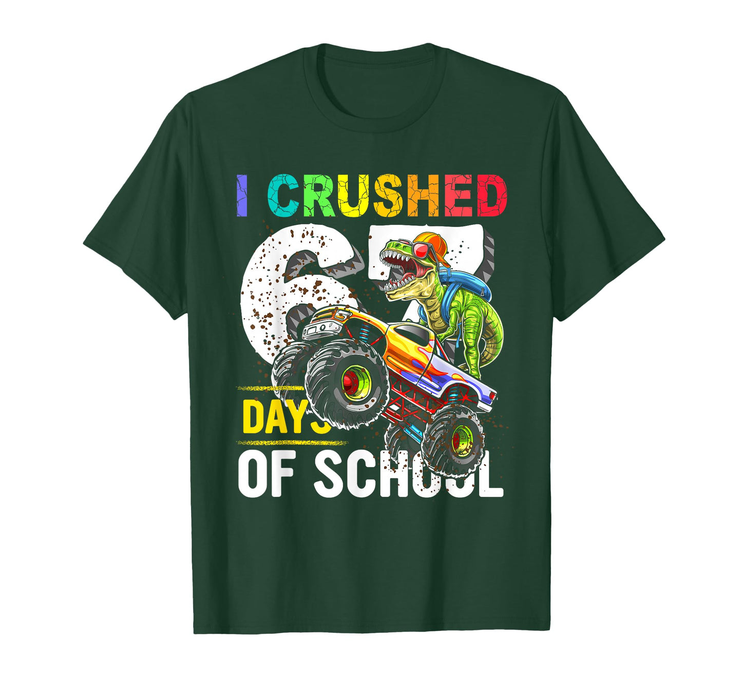I Crushed 67 Days of School Funny Six Seven Meme Boys Kids T-Shirt