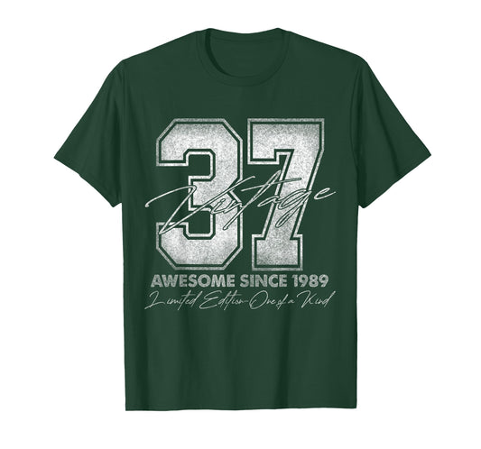 37 Year Old Gifts Vintage 1989 Limited Edition 37th Birthday T-Shirt