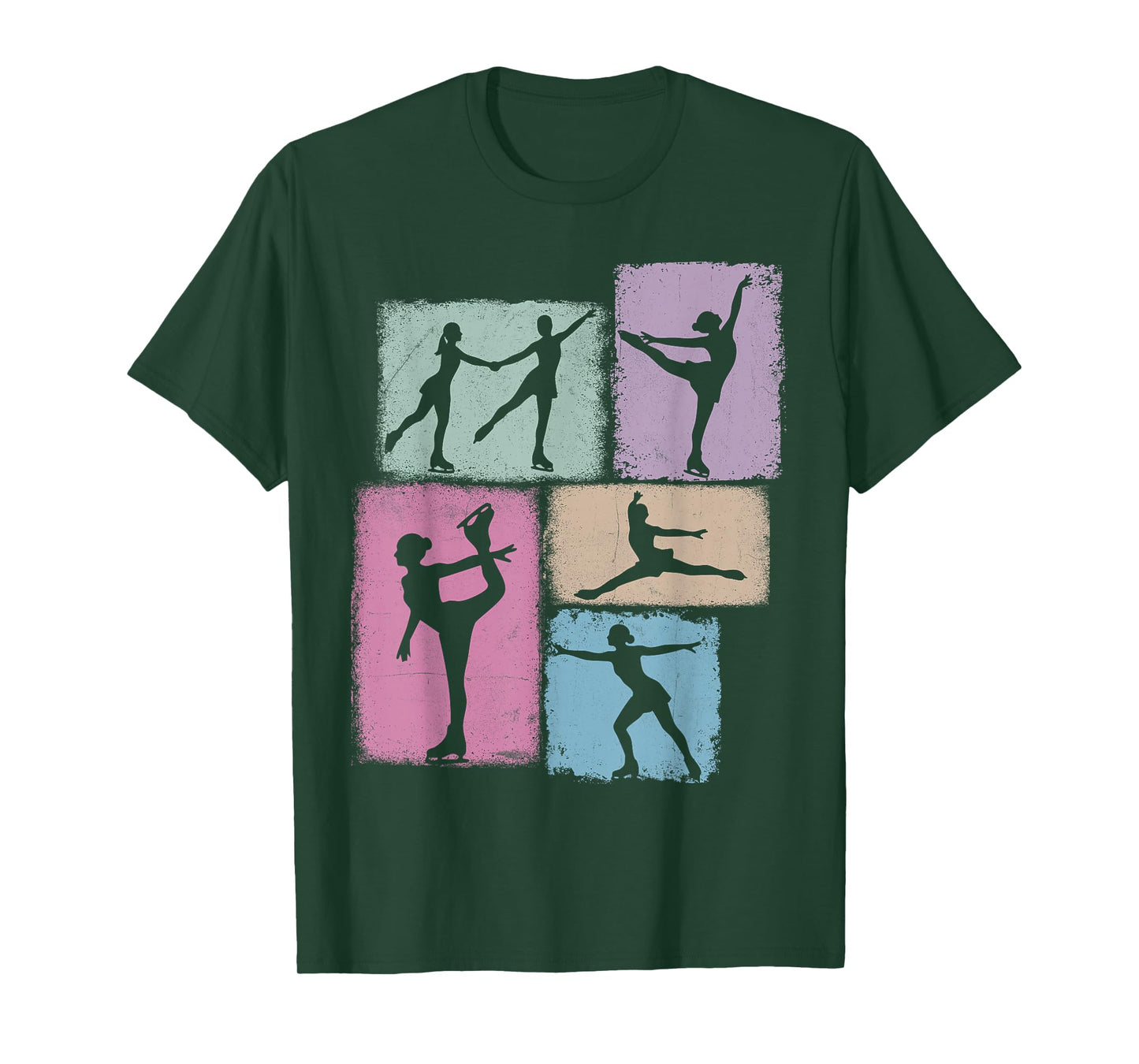 Figure Skating Collage Skater Women Kids Youth Girl T-Shirt