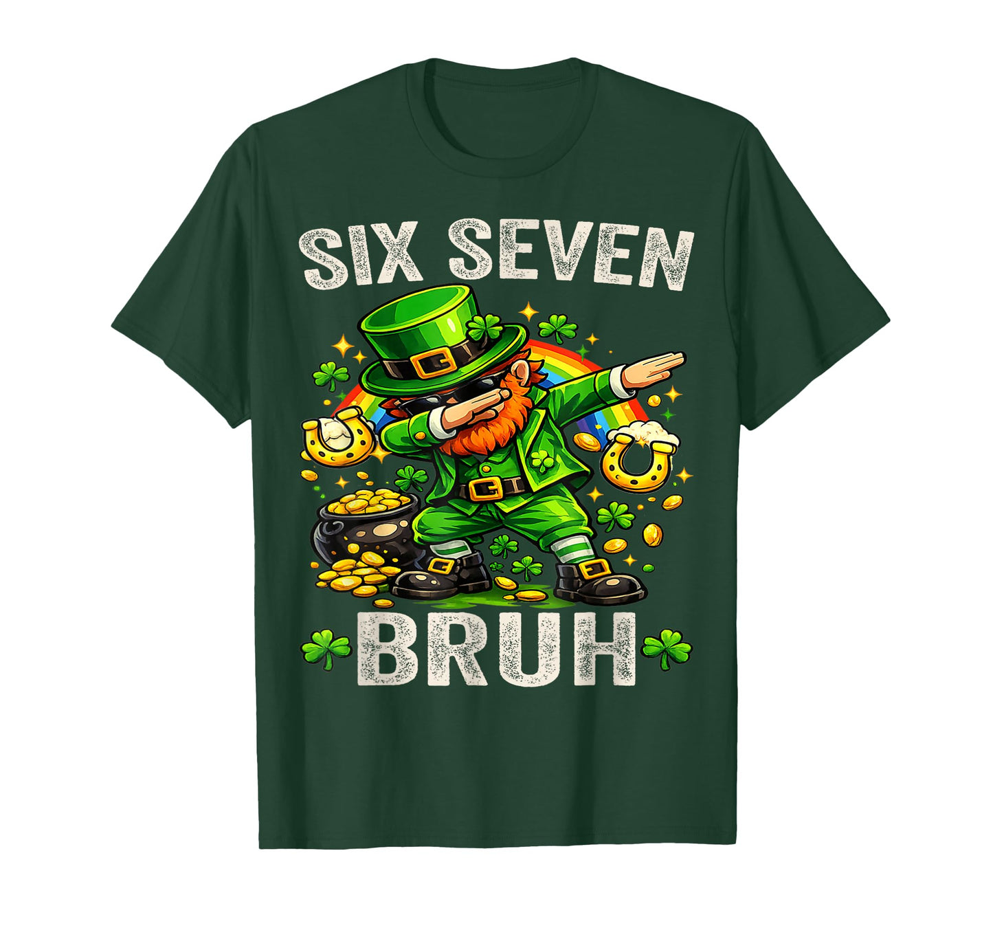 Bruh St Patricks Day Six Seven Kids Boys Men Women 67 Meme T-Shirt