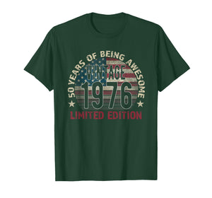 50th Birthday Gift Men Vintage Born 1976 Turning 50 Year Old T-Shirt