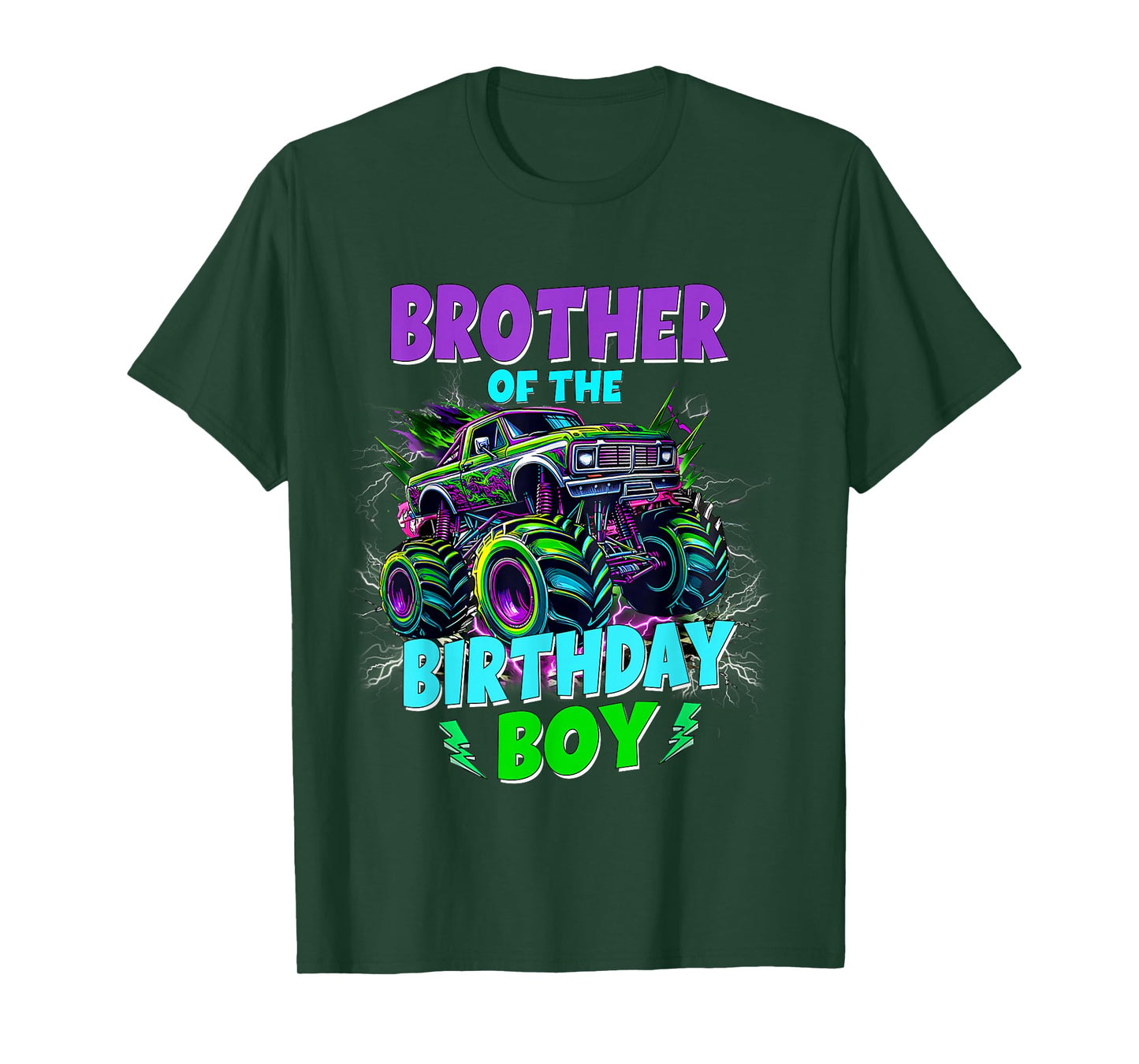 Brother of The Birthday Boy Monster Truck Family Matching T-Shirt