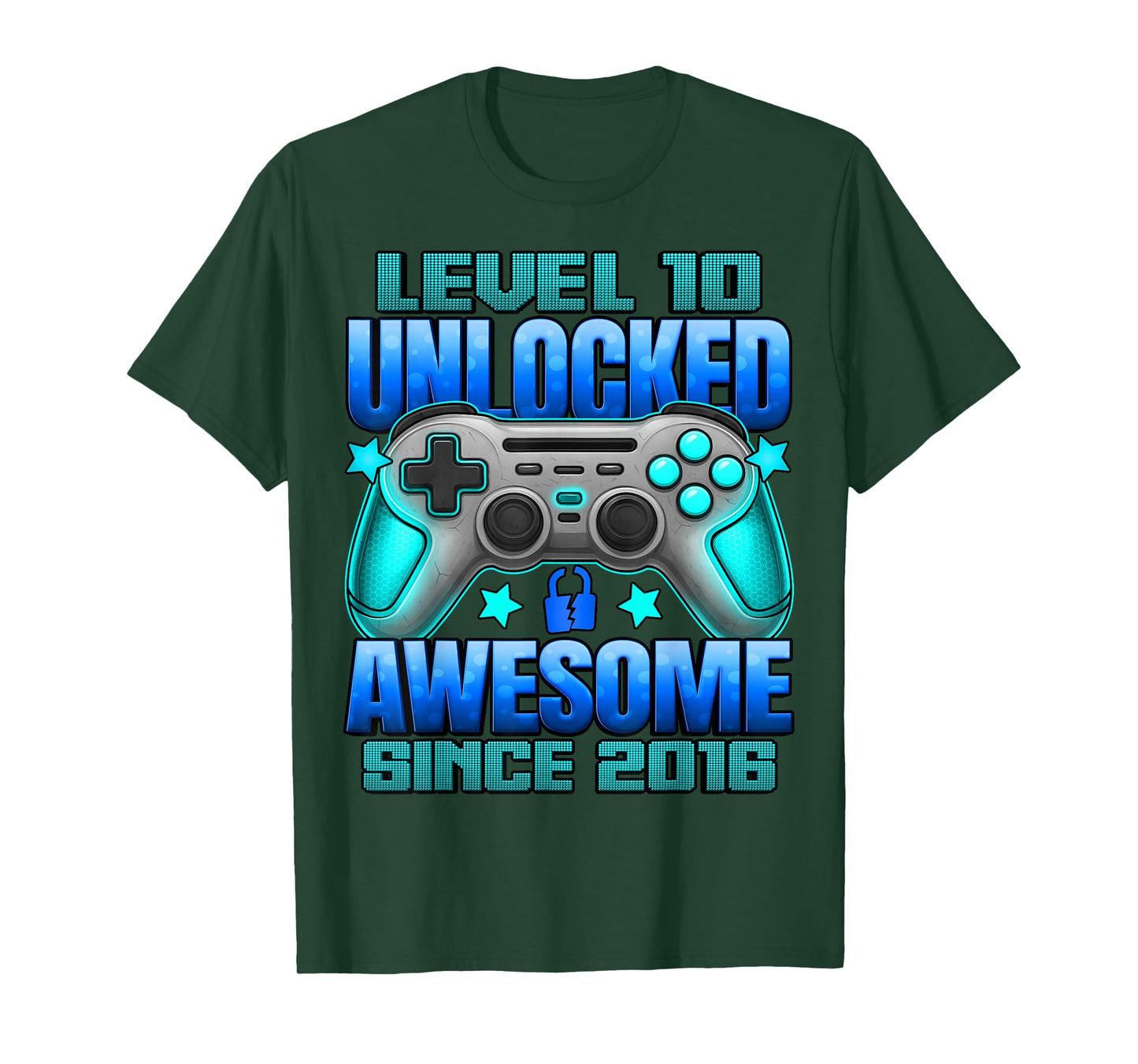 Level 10 Unlocked 10 Year Old Gifts Boys 10th Birthday Boy T-Shirt