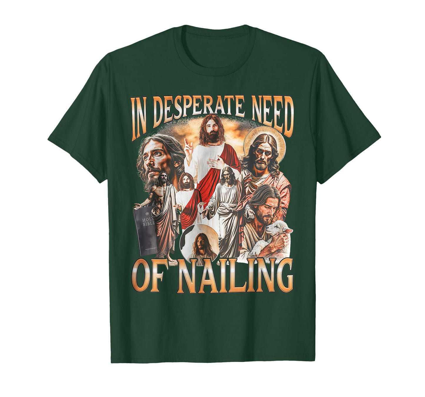 Retro in Desperate Need of Nailing Holy Bible Jesus T-Shirt