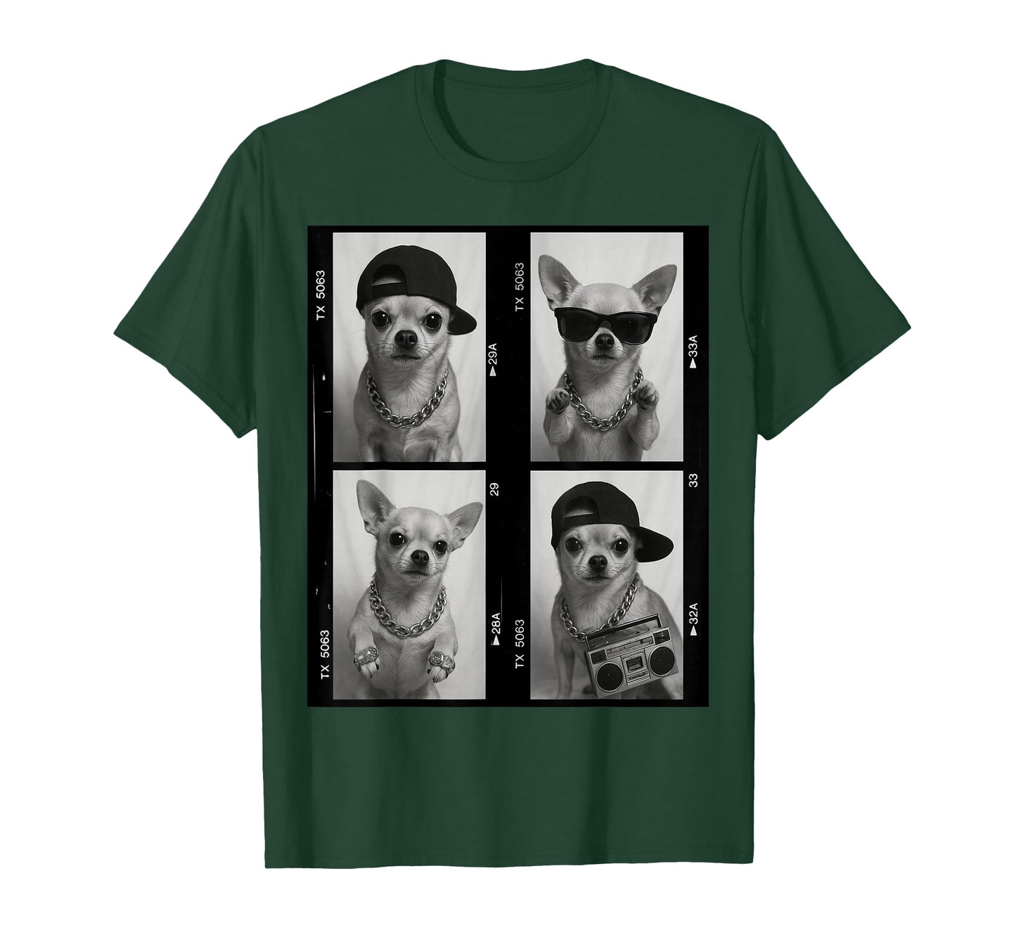 Retro Chihuahua Funny Animal Photobooth T-Shirt