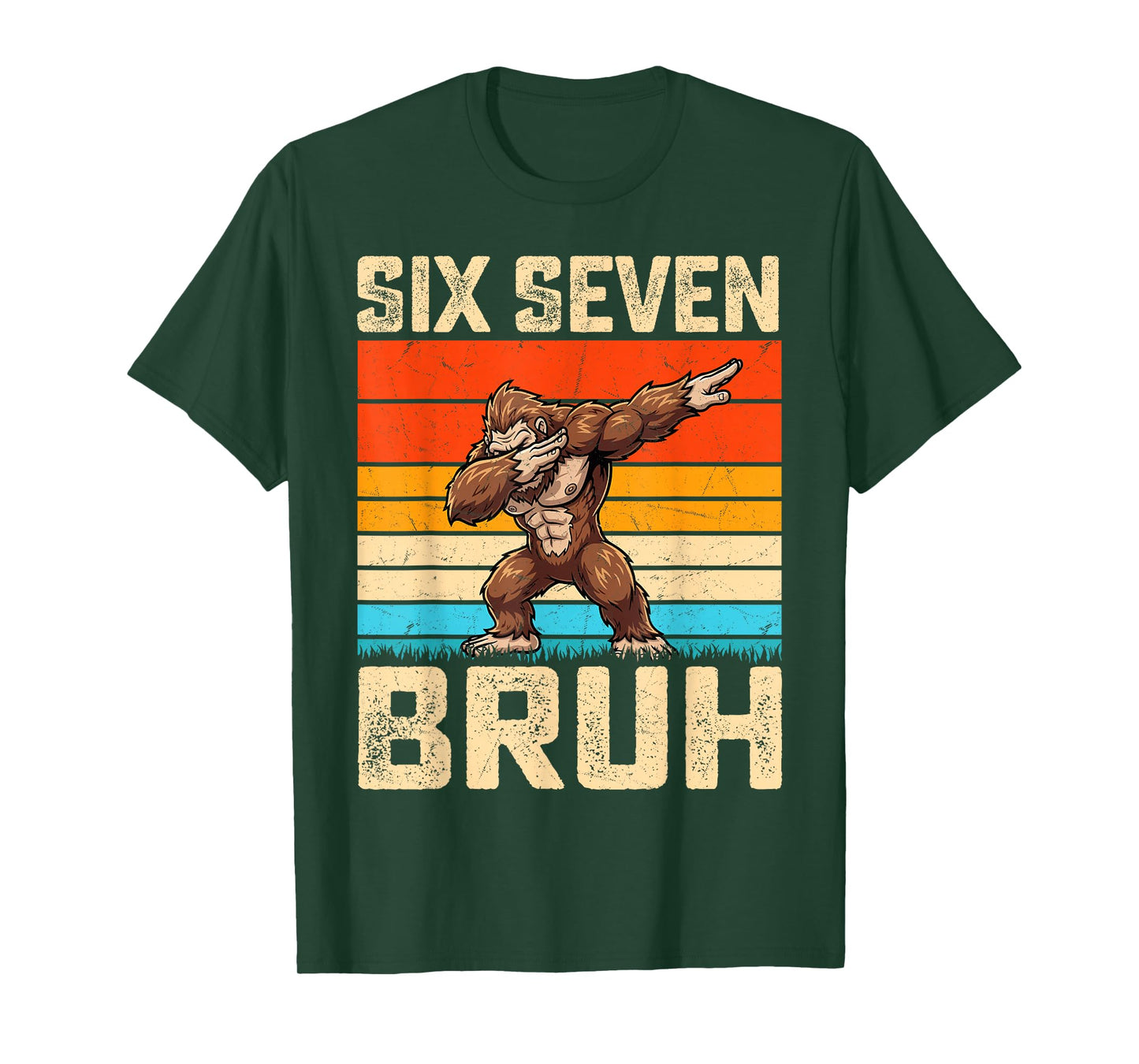 67 Meme Bigfoot Funny Six Seven Bruh Bigfoot Kids Boys Teens T-Shirt