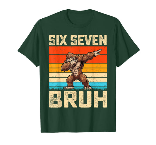 67 Meme Bigfoot Funny Six Seven Bruh Bigfoot Kids Boys Teens T-Shirt