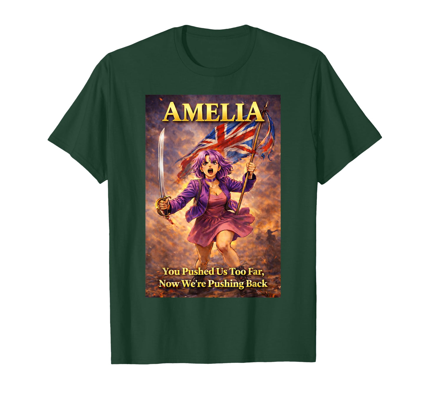 We are All Amelia Vintage UK Union Jack British England T-Shirt