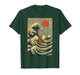 Surfing Otter Japanese Wave Design Retro Ukiyo-e Artwork T-Shirt