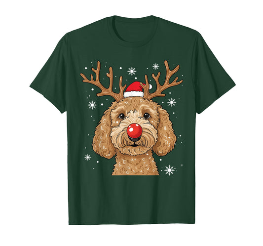 Christmas Goldendoodle Dog Reindeer Holiday Doodle Mom Xmas T-Shirt