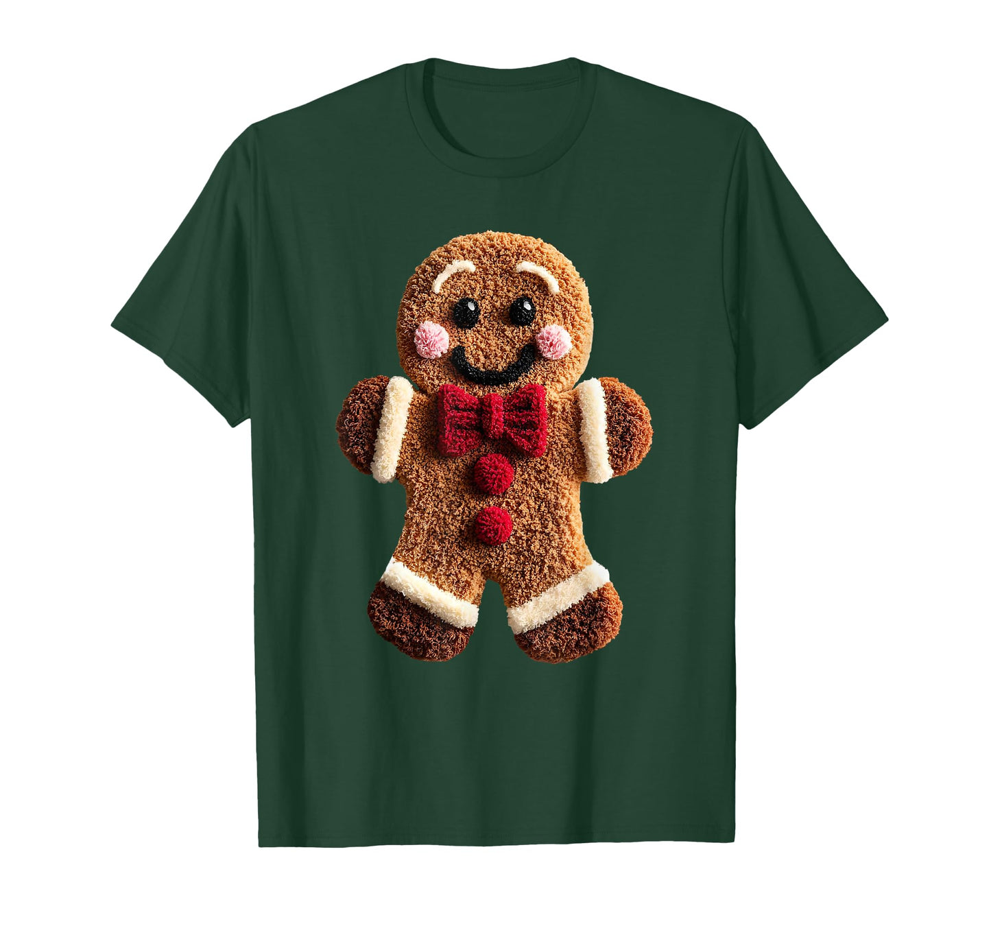 Funny Gingerbread Man Crochet Xmas Pajamas Holiday Christmas T-Shirt