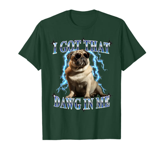 Funny Mens & Womens Retro Vintage Heavy Metal Pug Dog Lover T-Shirt