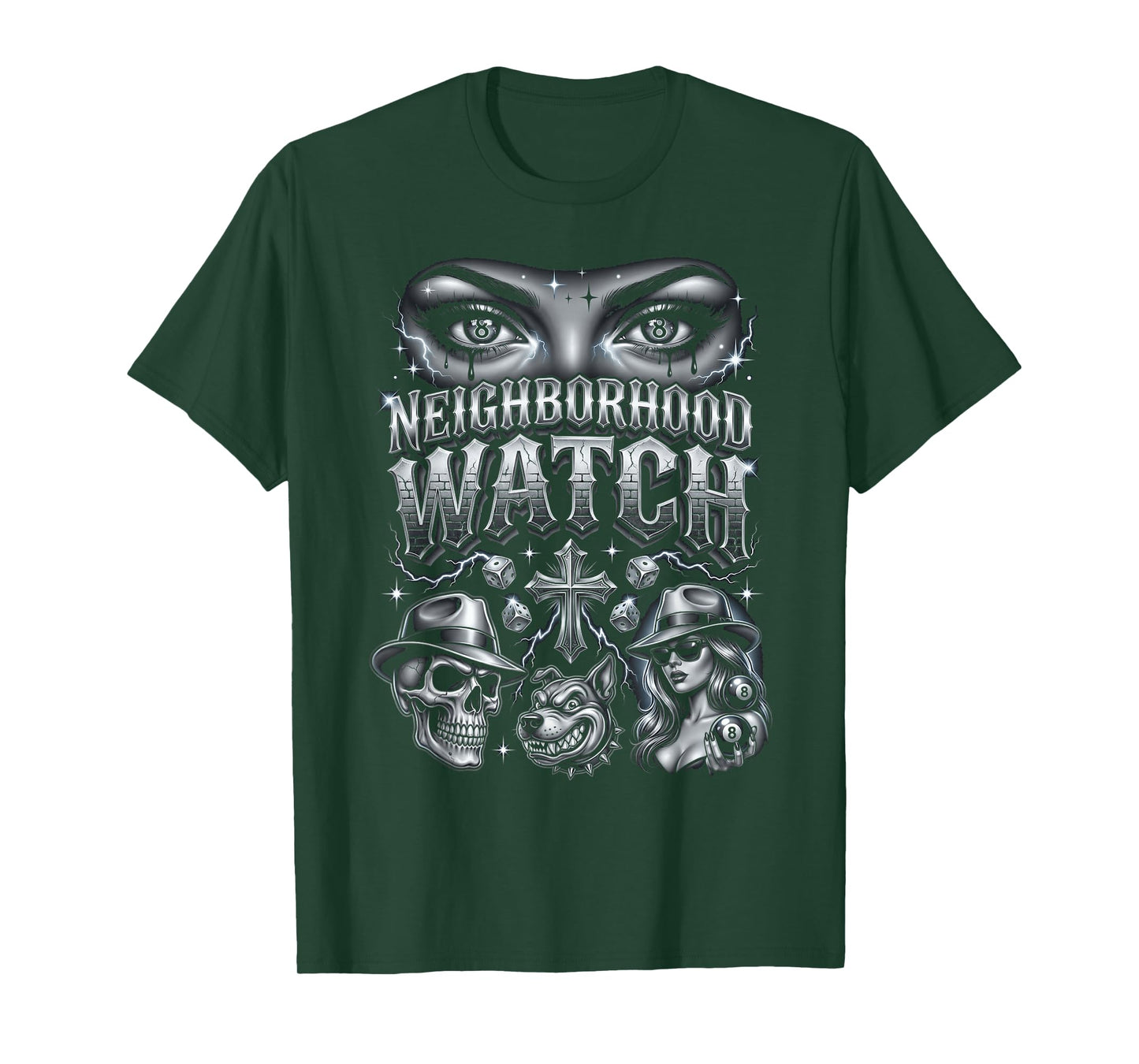 Style Lowrider Tattoo Art Skull T-Shirt