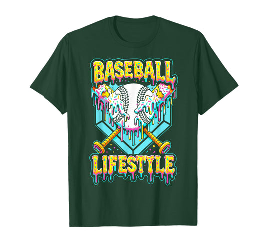 Baseball Lifestyle 101 Apparel Youth Baseball Drip Icecream T-Shirt