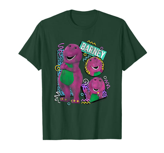 Barney 90s Style Colorful Pattern Retro T-Shirt