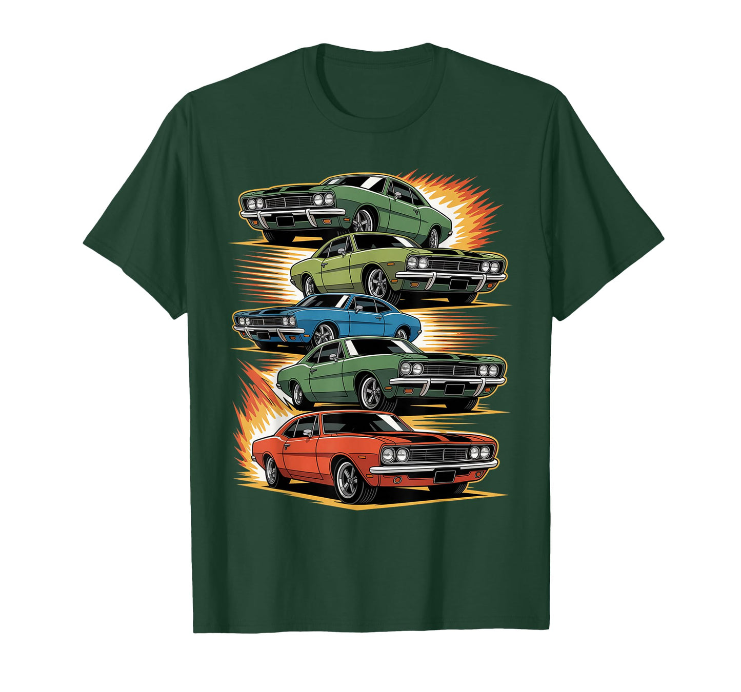 Car Madness Muscle Cars Hotrods and Classic Cars Vintage T-Shirt