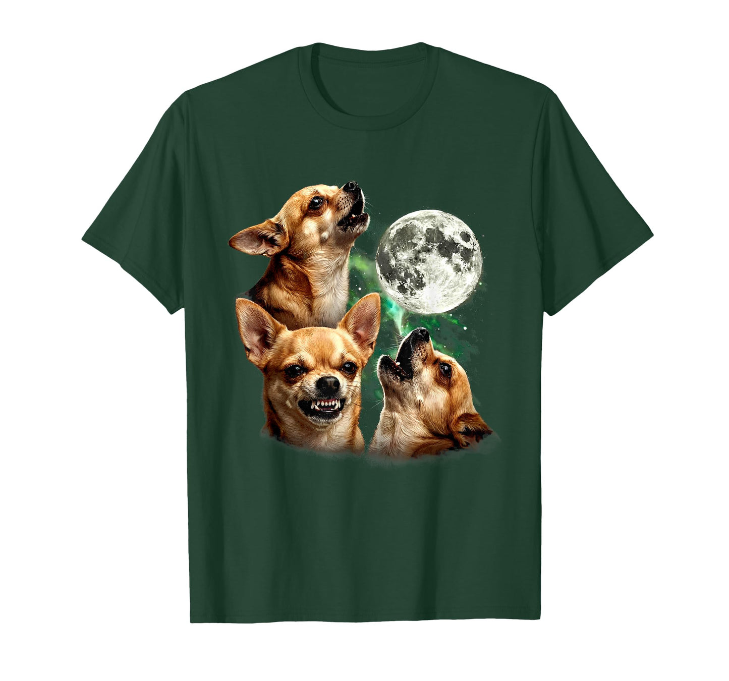 Vintage 90s Chihuahua Howling at The Moon Chihuahua Dog Mom T-Shirt