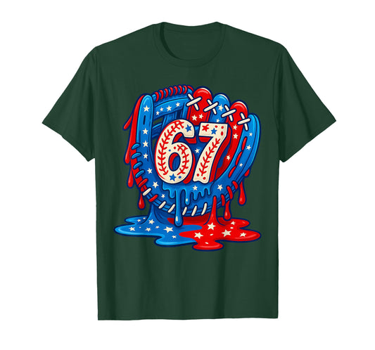 67 Ice Cream Drip Funny Six Seven Baseball T-Shirt