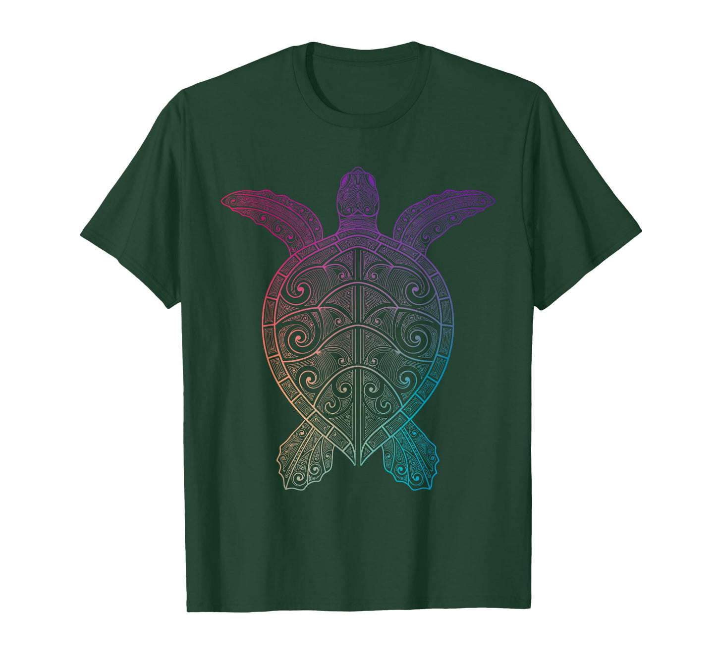 Sea Turtle Mandala Art Ocean Animal Graphic Scuba Diver T-Shirt