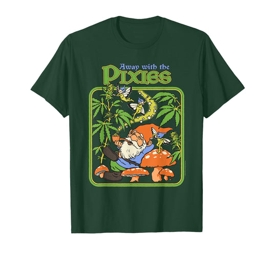 Steven Rhodes Away with The Pixies Garden Gnome Funny T-Shirt