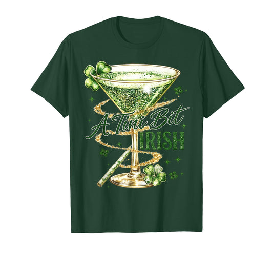 St Patricks Day A Tini Bit Irish Saint Paddys Funny Martini T-Shirt