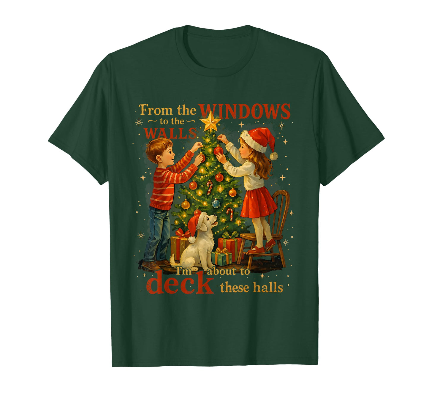 from The Windows to Walls Deck These Halls Christmas T-Shirt