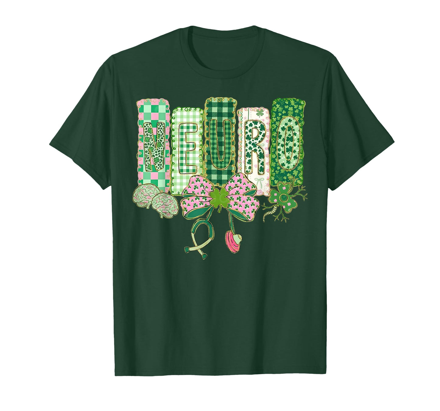 Neuro Nurse St Patricks Day One Lucky Nurse Nurse St Patrick T-Shirt