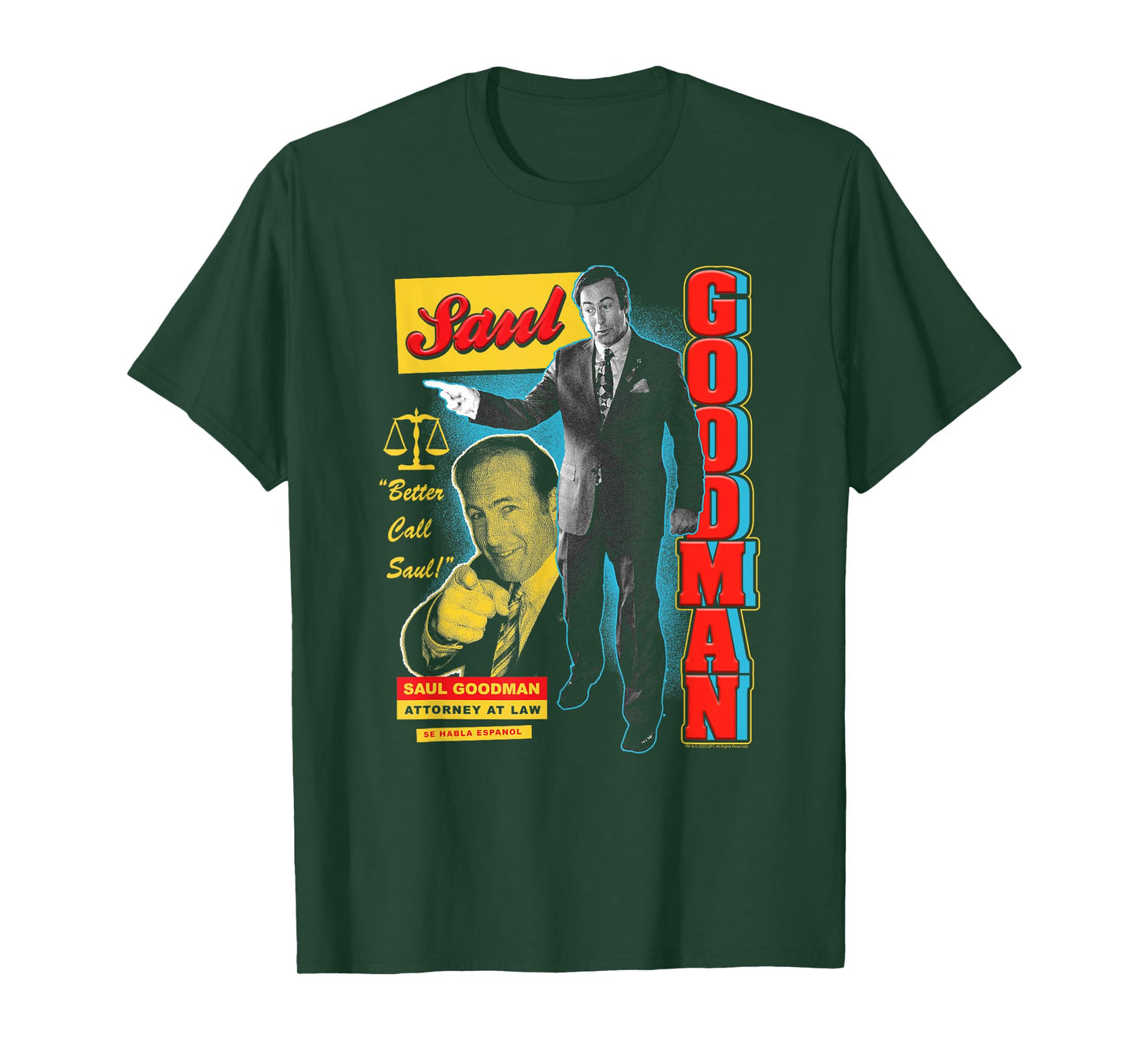 Breaking Bad Saul Goodman Colorful Ad Collage TV Show T-Shirt