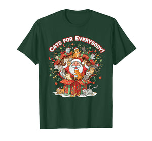 Cats for Everybody Christmas Shirt Crazy Santa T-Shirt