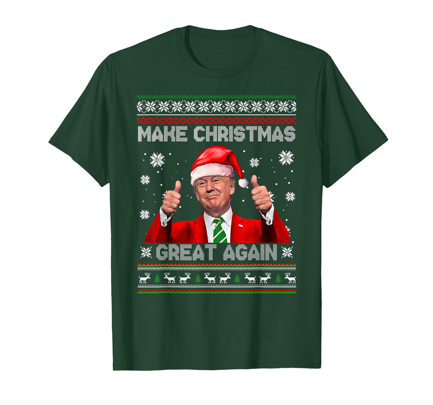 Make Christmas Great Again with Hilarious Ugly Trump Pajamas T-Shirt