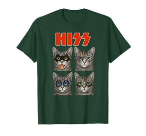 Retro Cat Rock Music Concert Band Funny Guitar Metal 80's T-Shirt
