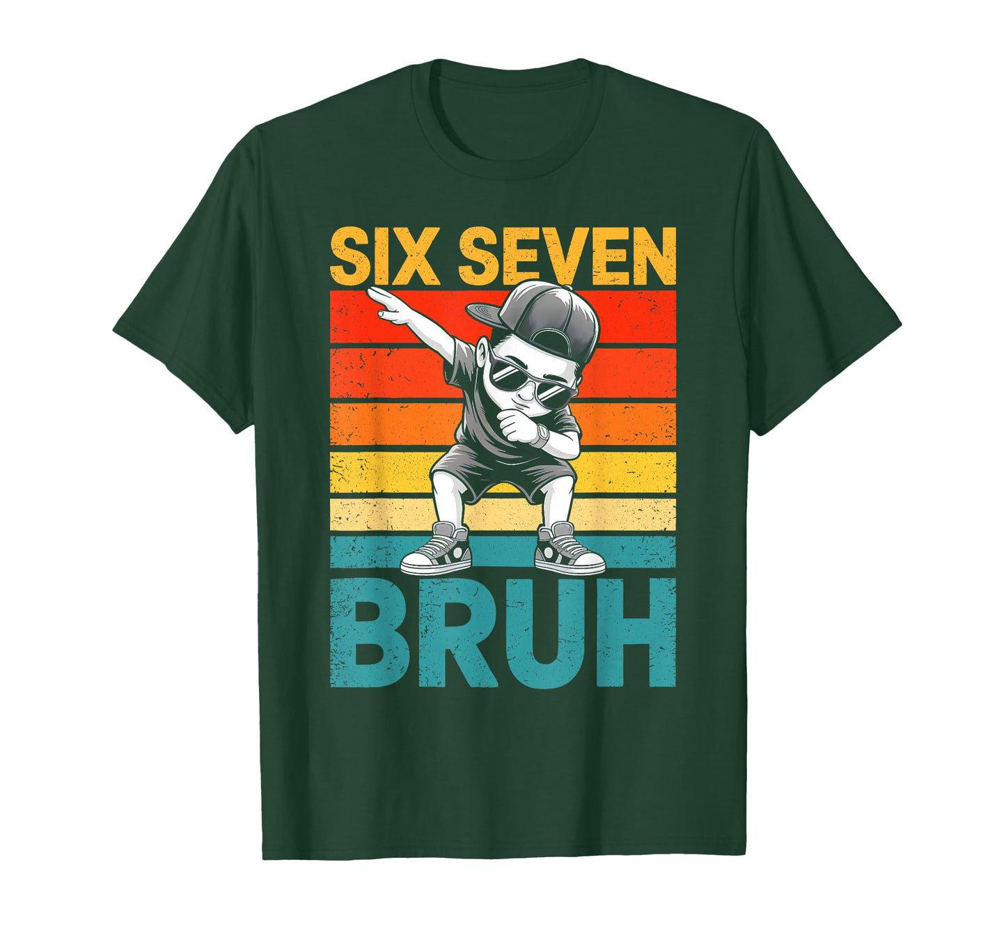 67 Meme Gen Alpha Slang 6 7 Six Seven Bruh Dabbing Boys Kids T-Shirt
