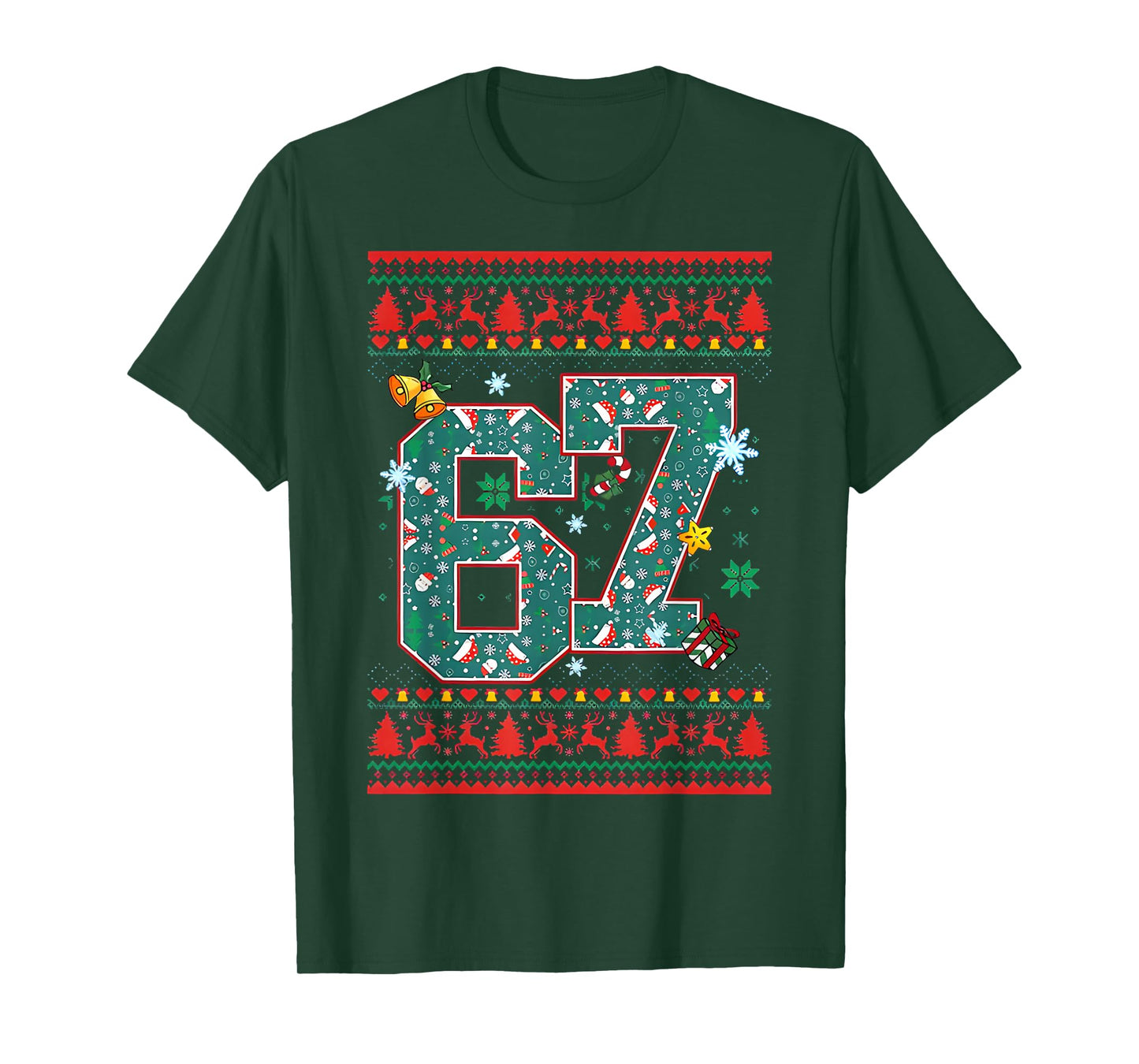 Retro 67 Six Seven Christmas Shirt Meme T-Shirt