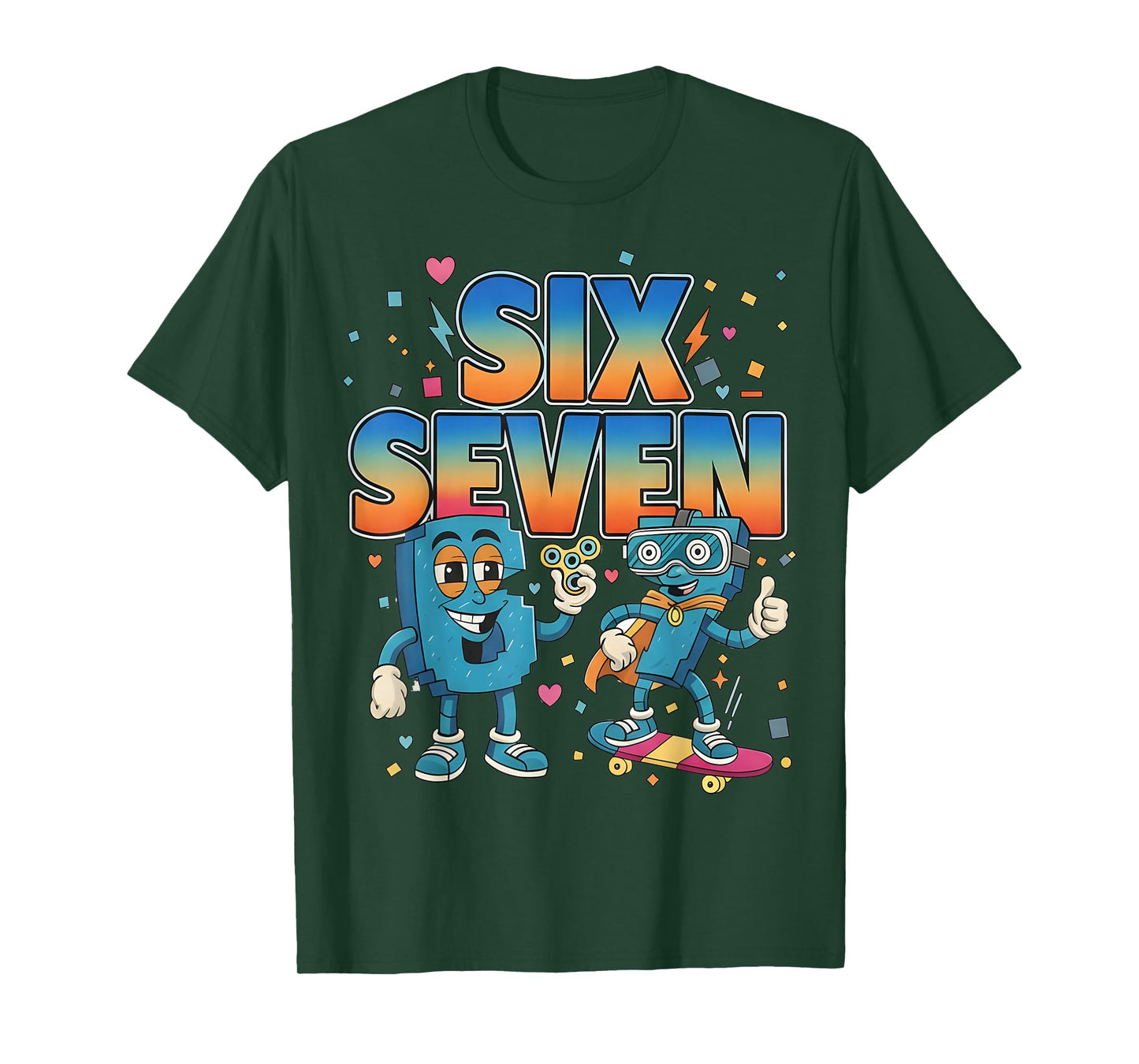 67 Six Seven 6-7 - Funny Italian Brainrot Kids Skateboard T-Shirt