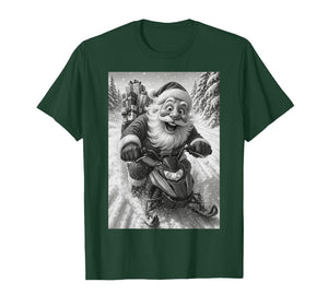 Funny Santa Snowmobile Merry Christmas T-Shirt