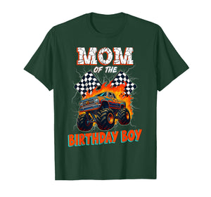 Funny Monster Truck Mom of The Birthday Boy Family Matching T-Shirt