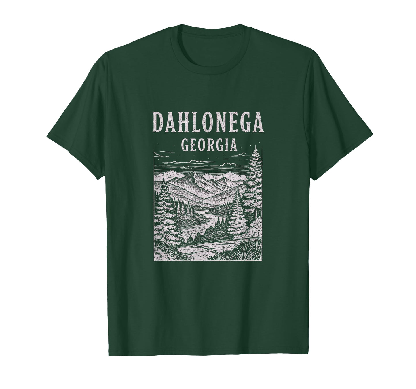 Vintage Dahlonega Georgia Drawing Art Design T-Shirt